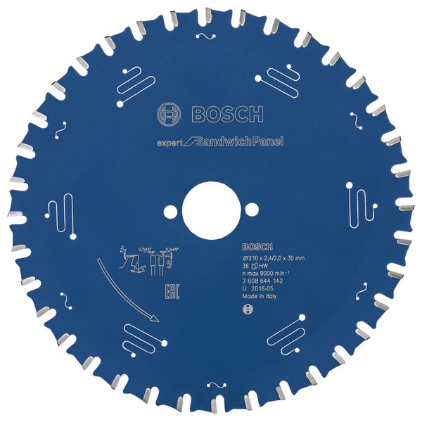 Bosch Logo Expertsandwichpaneelsägeblatt, 210 x 2,4/2,0 x 30 mm