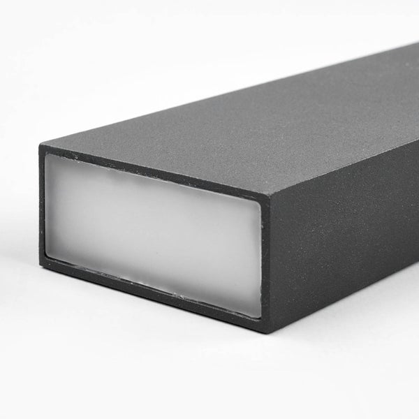 Lucande LED Wandleuchte außen Corda (spritzwassergeschützt (Modern) in Schwarz aus Aluminium (2 flammig, ) - Außenwandleuchten Wandlampe Led Außenlampe Outdoor für Außenwand/Hauswand