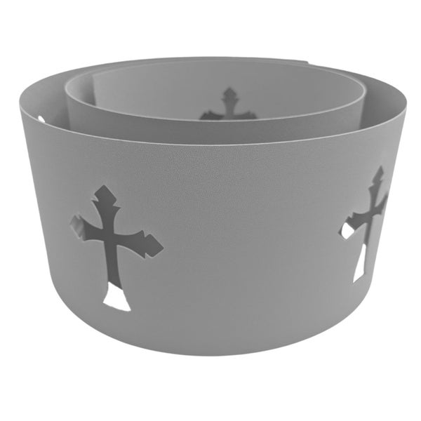 Dekorativer Übertopf mit Kreuzmuster