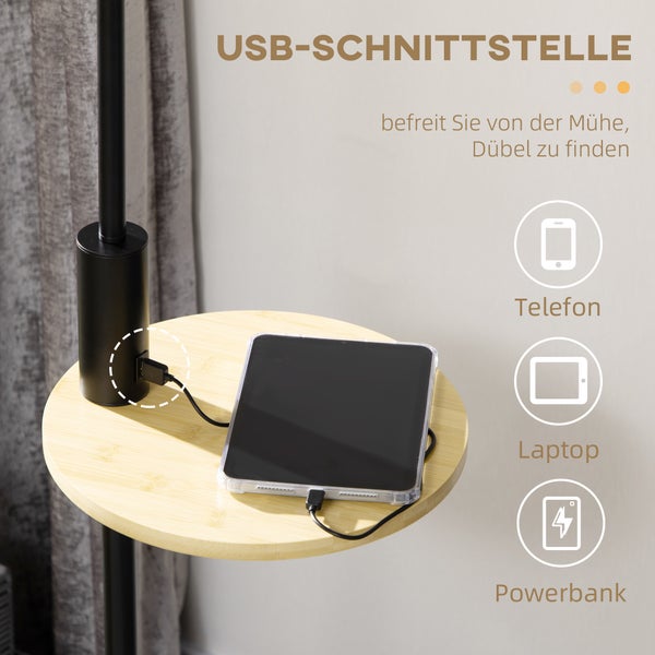 Nahaufnahme einer USB Schnittstelle mit einem Tablet und Ladekabel