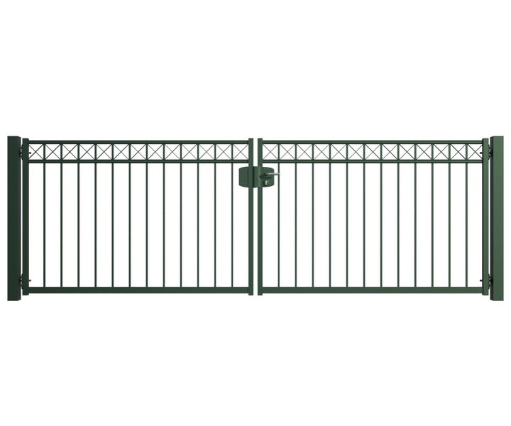 Doppeltor aus Metall für den Garten