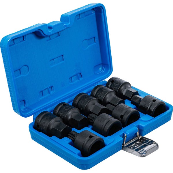 Steckschlüssel-Satz in blauem Kunststoffkoffer