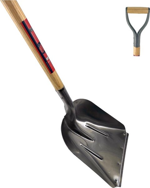 Spaten mit D-Griff und Holzstiel