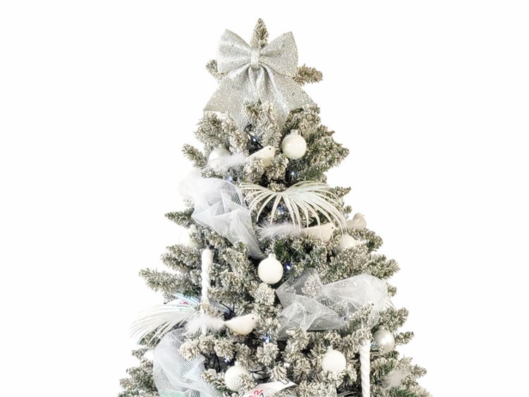Geschmückter künstlicher weihnachtsbaum mit 70 Stk Kugeln WINTER JOY 210 cm mit Metallständer