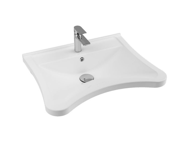 Barrierefreies Waschbecken mit ovaler Form 60x50 Care Behinderten und Seniorengerecht