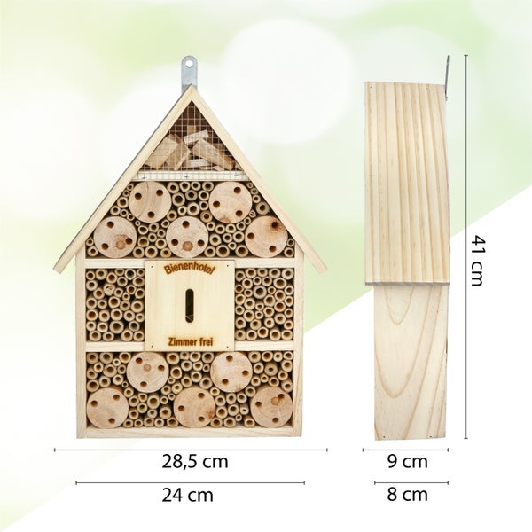 Insektenhotel CULT at home Schmetterlingshaus Höhe 38cm Breite 28,5cm braun aus Holz