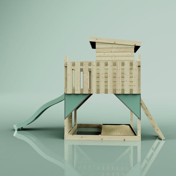 OutdoorToys Stelzenhaus Polarlicht aus Holz in Grün
