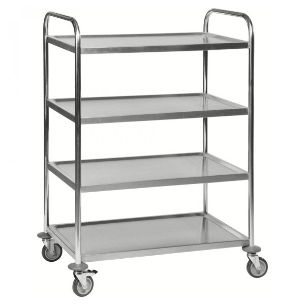 Servierwagen mit vier Ablageflächen aus Metall