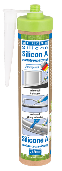 Weicon Silicon A, acetatvernetzend, transparent, mit Düse