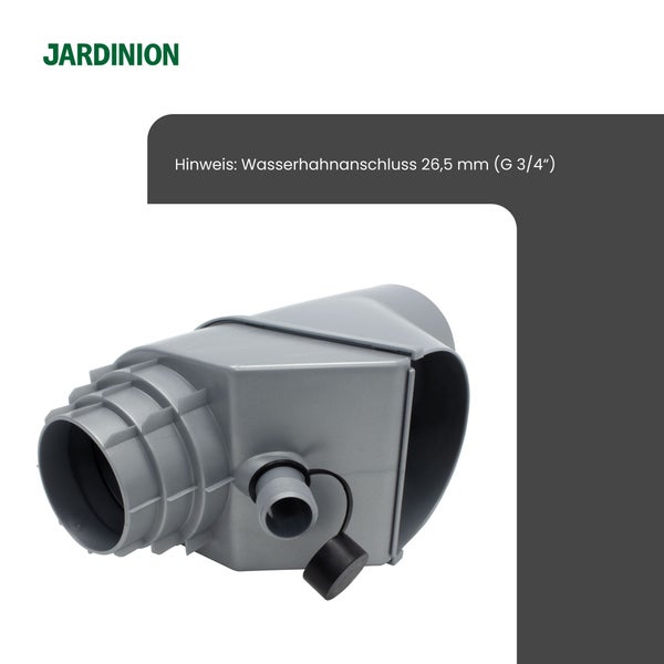 Regenrinnen-Fallrohrbogen mit Wasserhahnanschluss 26,5 Millimeter (G 3/4 Zoll)