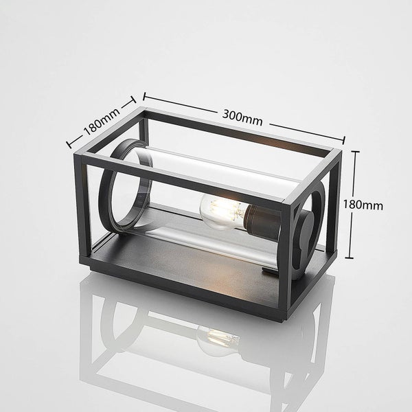 Lucande Wandleuchte außen Brienne (spritzwassergeschützt (Modern) in Alu aus Aluminium (1 flammig, E27) - Außenwandleuchten Wandlampe Led Außenlampe Outdoor für Außenwand/Hauswand Haus