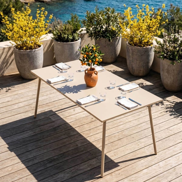 Gartentisch aus Metall für 8 Personen Palavas 180 x 90 x