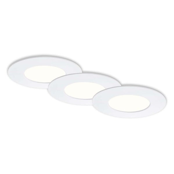 LED Einbauleuchte Badleuchte 3er Set IP44 4,9W weiß Kunststoff Ø8,5 cm Briloner
