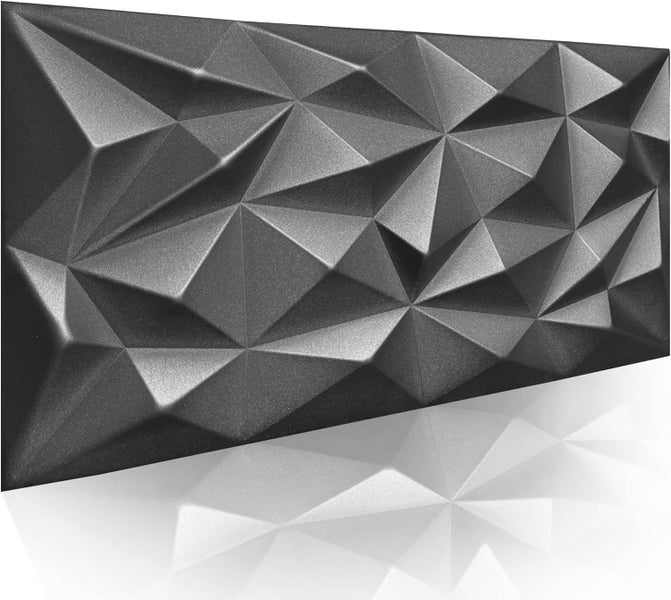 Polystyrol XPS Styropor 3D Paneelen Deckenpaneelen Dekoren 100x50cm 3mm stärke Brillant Schwarz