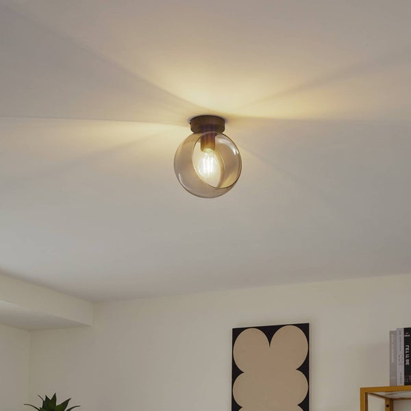 Lindby Deckenlampe Roton (Modern) in Schwarz aus Metall (1 flammig, E27) - Deckenleuchte Lampe Wohnzimmerleuchte