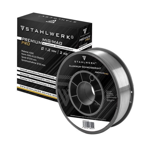 STAHLWERK Schweißdraht MIG MAG Alu Drahtrolle ER4043 Si5 1,2 mm S200 D200 2 kg