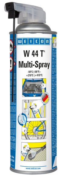 WEICON W 44 T® Multi-Spray | Schmier- und Multifunktionsöl mit 5-fach Wirkung | 500 ml | gelblich, transparent