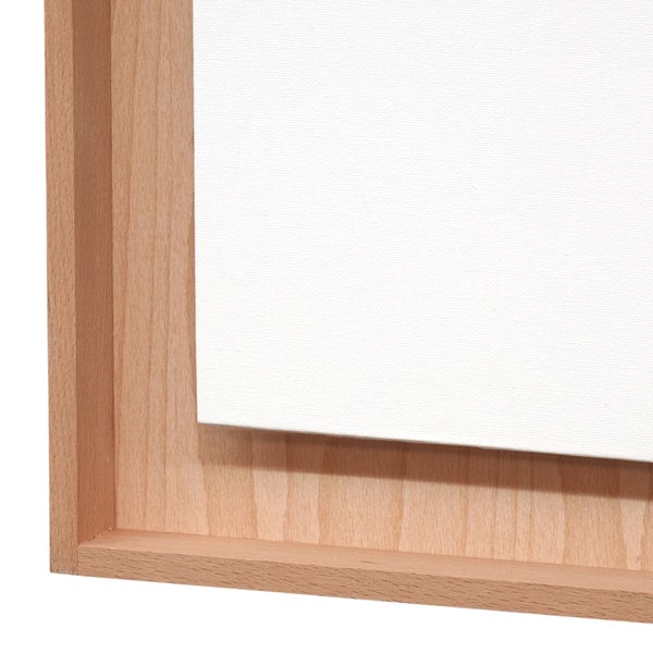 Schwebende Malplatte 2er Set 50x50 cm (LxB) Leinwand im Holzrahmen zum Bemalen naturfarben
