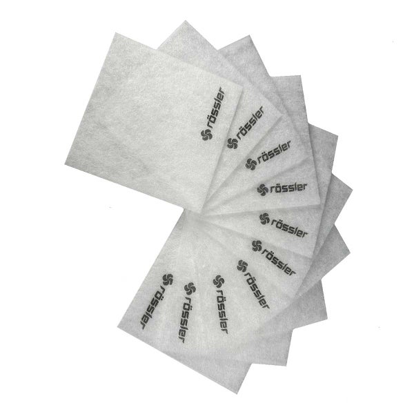 Mehrere Blätter Vliespapier mit Rössler Logo