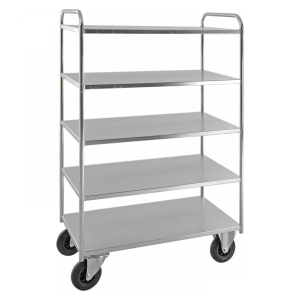 Servierwagen mit vier Ablagen und Rollen