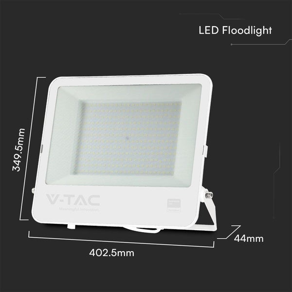 V-TAC VT-44204-W - LED-Scheinwerfer - Samsung - IP65 - Weißes Gehäuse - 1 Meter Kabel - 200 Watt -