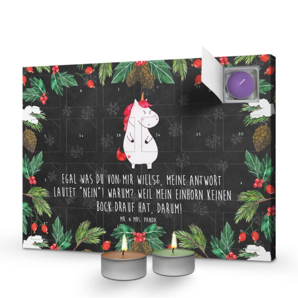 Mr. & Mrs. Panda Duftkerzen Adventskalender Einhorn Wut - Schwarz