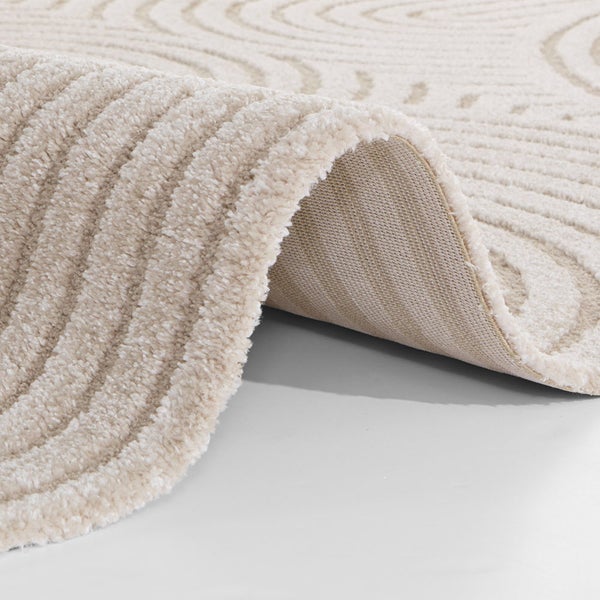Kurzflor Teppich Panglao Creme Beige - 160x230x1,4cm