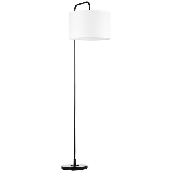 Stehleuchte mit Lampenschirm und Metallfuß