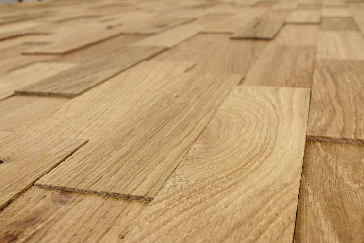 wodewa Wandverkleidung Holz 3D Optik Eiche Rustikal, geölt strukturiert, 400, selbstklebend 1m² Wandpaneele Moderne Wanddekoration Holzverkleidung Holzwand Wohnzimmer Küche Schlafzimmer