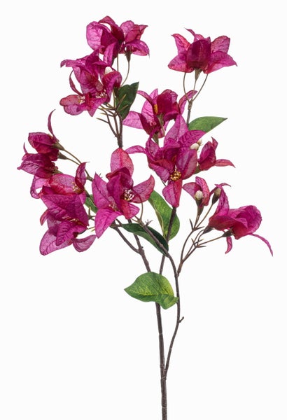 Nahaufnahme einer künstlichen Blume mit rosa Blütenblättern und Knospen aus Textilmaterial.