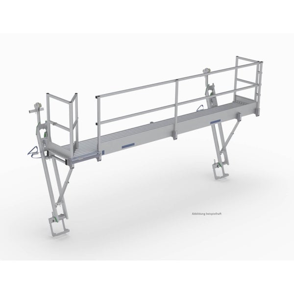 Gerüstbrücke mit Geländer für sicheres Arbeiten in der Höhe