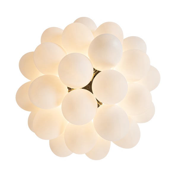 Deckenleuchte mit kugelförmigen Lampenschirmen