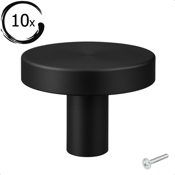 Möbelknopf aus Metall, 10er-Packung, inklusive Schraube