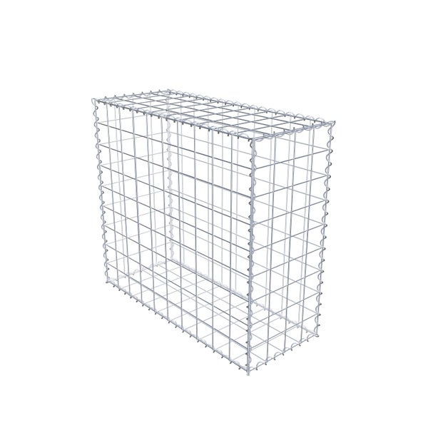 Gabione 100 cm x 90 cm x 40 cm (L x H x T), Maschenweite 10 cm x 10 cm, Spirale