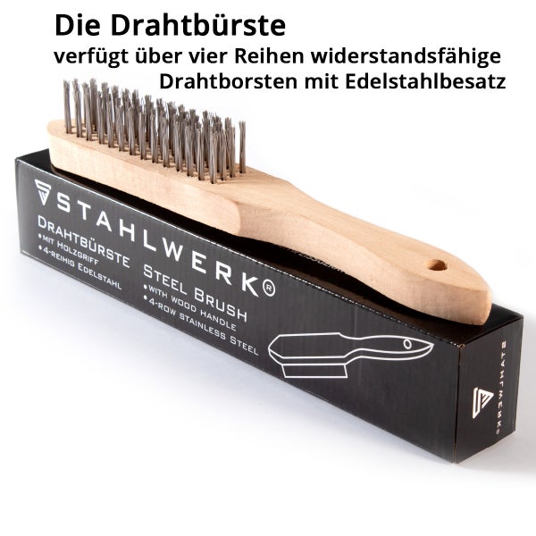 STAHLWERK Schweiß-Set mit Schlackehammer Drahtbürste 2 kg AWS E6013RR Elektroden
