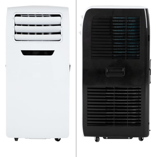 ECD Germany Mobile Klimaanlage 4in1, Luftkühler 9000 BTU 2,6kW, leise, 3 Stufen, Timer, für Räume bis 37m², Klimagerät mit Abluftschlauch, Ventilator mit Fernbedienung/LED-Display, Kühler/Entfeuchter