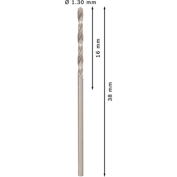 Bosch PRO Metal HSS-G Spiralbohrer 1,3 x 16 x 38 mm - 2608585469