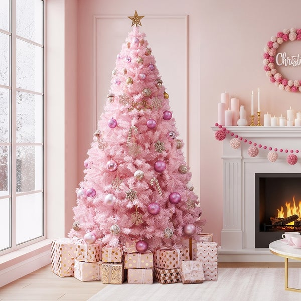 Yaheetech 183cm künstliche Weihnachtsbaum , Rosa