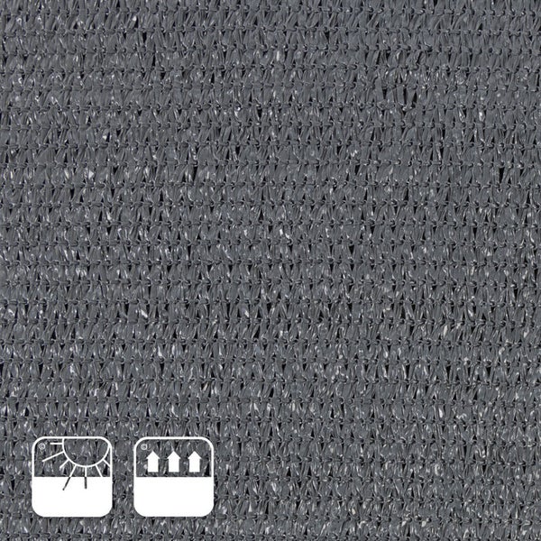 FLOORDIREKT Balkonsichtschutz - Einfarbig - Grau - Witterungsbeständig - 90 x 500 cm