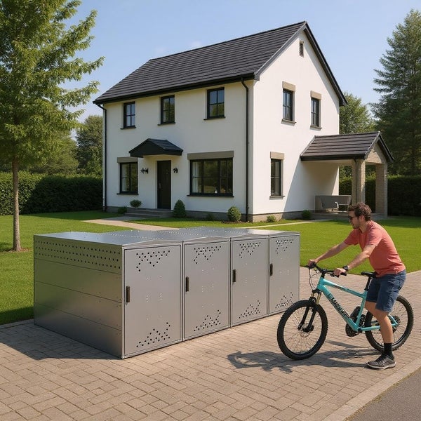 Fahrradgarage BikeBox 1 Giebeldach 4er Set