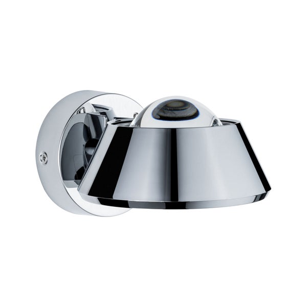 LED Wandleuchte Sabik IP44 2700K 800lm / 390lm 230V 9W / 4W dimmbar Chrom