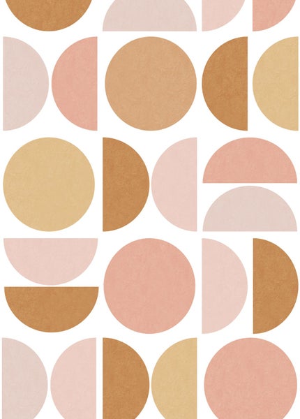 Grafisches Muster mit Kreisen und Halbkreisen