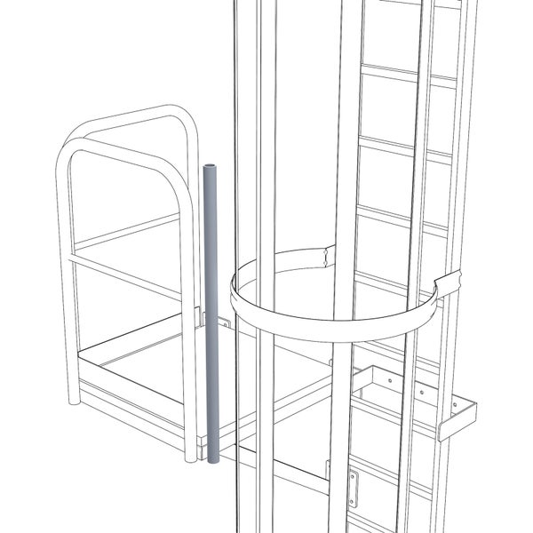 Leiter mit Steigschutz