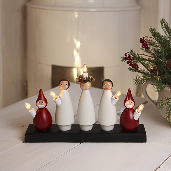 Goldener Kerzenleuchter mit sieben elektrischen Kerzen