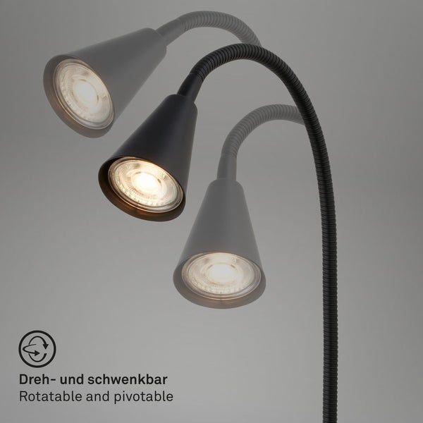 Leselampe LED Bettlampe Wandlampe Schwenkbar 2x USB Port Kabelschalter GU10