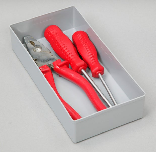 PROREGAL SparSet 5 x Sortimentskasten EuroPlus Insert HxBxT 4,5 x 10,8 x 21,6 cm Grau