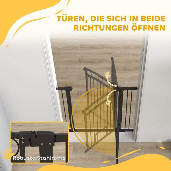 Türgitter aus Stahl für Kinder und Haustiere, das sich in beide Richtungen öffnen lässt