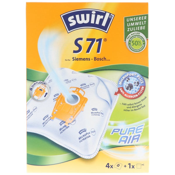 Swirl Staubsaugerbeutel S71 MicroPor Plus für Siemens und Bosch Staubsauger