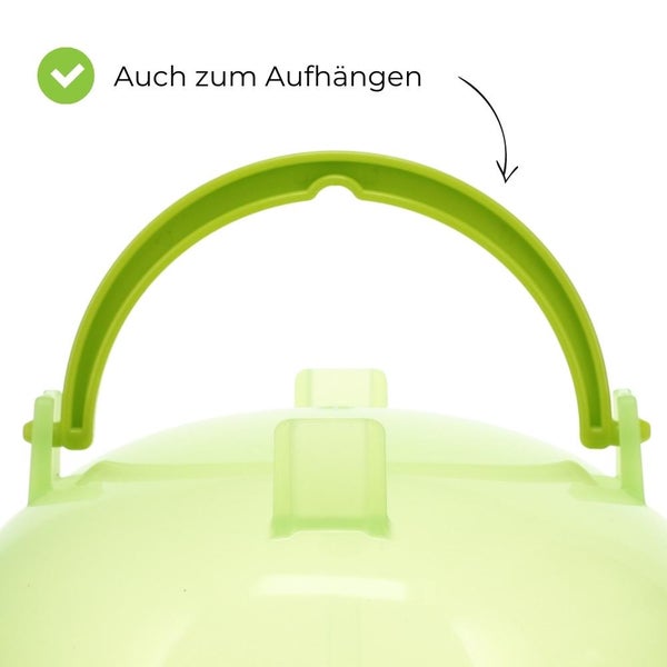 Geflügeltränke mit Standfüßen Hühnertränke Stand Füßen Wassertränke automatisch Stülptränke Hühner Tränke grün 5,0 L