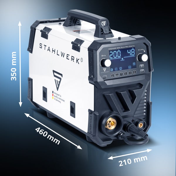 STAHLWERK Schutzgas-Schweißgerät MIG MAG 200 Spot Puls Pro Digital IGBT 200 A